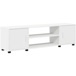 vidaXL White Wall Mounted 4 Piece TV Cabinet Set - Size: 33 x 140 x 40cm - Wilko - thumbnail 7