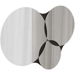 Decortie Gora 3 Round Panel Black Bute Modern Unframed Wall Mirror 51 x 75cm - Size: 51.2 x 75.4 x 2.2cm - Wilko - thumbnail 1