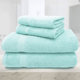 Mayfair Egyptian Cotton Seafoam Hand Towel Set of 2 - Blue - Wilko - thumbnail 4