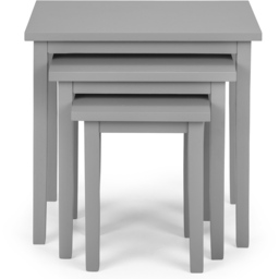 Julian Bowen Cleo Grey Nest of Tables Set of 3 - Size: 33 x 48 x 46cm - Wilko - thumbnail 4