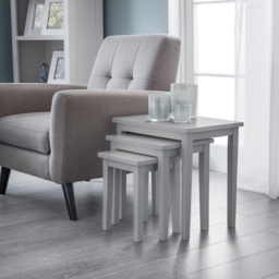 Julian Bowen Cleo Grey Nest of Tables Set of 3 - Size: 33 x 48 x 46cm - Wilko - thumbnail 5