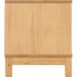 Seconique Corona Single Door Single Drawer Single Shelf Wax Pine Rattan TV Unit - Brown - Wilko - thumbnail 6