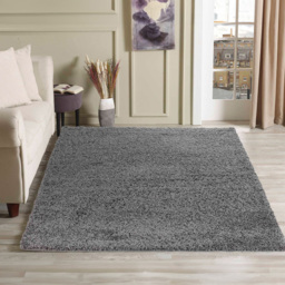 Desire Rugs Oxford Grey Plain Shaggy Rug 60 x 110cm - Wilko - thumbnail 3