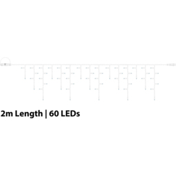Eagle Connect 60 Warm White LED Icicle Light 2m - Size: 17 x 12 x 12cm - Wilko - thumbnail 7