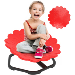 Tommy Toys Red Kids Flower Shaped Swivel Sensory Spinning Chair - Size: 29 x 50 x 54cm - Wilko - thumbnail 3