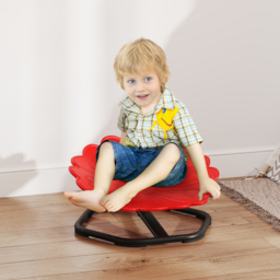 Tommy Toys Red Kids Flower Shaped Swivel Sensory Spinning Chair - Size: 29 x 50 x 54cm - Wilko - thumbnail 6