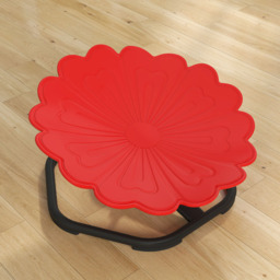 Tommy Toys Red Kids Flower Shaped Swivel Sensory Spinning Chair - Size: 29 x 50 x 54cm - Wilko - thumbnail 4