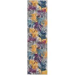 Desire Rugs San Marino Multicolour Leaf Rug 60 x 220cm - Size: 220 x 60 x 0.8cm - Wilko - thumbnail 1