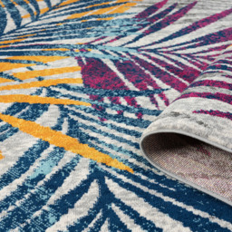 Desire Rugs San Marino Multicolour Leaf Rug 60 x 220cm - Size: 220 x 60 x 0.8cm - Wilko - thumbnail 5
