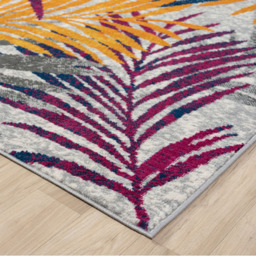 Desire Rugs San Marino Multicolour Leaf Rug 60 x 220cm - Size: 220 x 60 x 0.8cm - Wilko - thumbnail 4