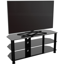 AVF Classic 3 Shelf Black Glass Corner TV Stand - AVF Group Ltd - Wilko - thumbnail 6