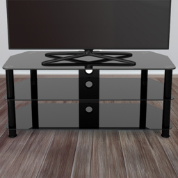 AVF Classic 3 Shelf Black Glass Corner TV Stand - AVF Group Ltd - Wilko