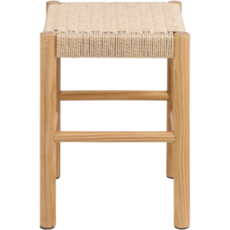 Florence Alvin Off White Weaved Stool - Size: 45 x 35 x 35cm - Furniture To Go - Wilko - thumbnail 4