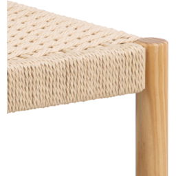 Florence Alvin Off White Weaved Stool - Size: 45 x 35 x 35cm - Furniture To Go - Wilko - thumbnail 6