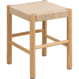 Florence Alvin Off White Weaved Stool - Size: 45 x 35 x 35cm - Furniture To Go - Wilko - thumbnail 3