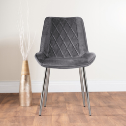 Furniturebox Elissa Cesano Marble Effect 2 Seater Round Dining Set White Grey and Chrome - Wilko - thumbnail 5
