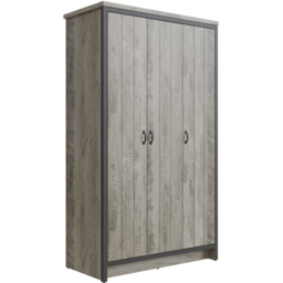 GFW Boston 3 Door Grey Wardrobe - Wilko - thumbnail 5