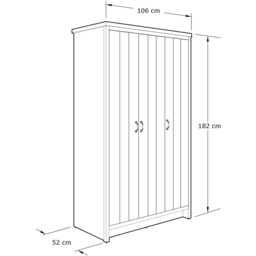 GFW Boston 3 Door Grey Wardrobe - Wilko - thumbnail 6