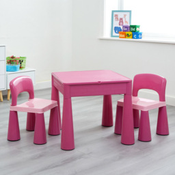 Liberty House Toys Pink Kids 5-in-1 Activity Table and Chairs - Size: 46.5 x 51 x 53cm - Multi - Wilko - thumbnail 7