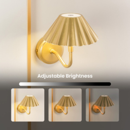 ValueLights Avery Gold Rechargeable Easy Fit LED Wall Light - Size: 16.5 x 19.5 x 14.7cm - Wilko - thumbnail 6