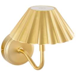 ValueLights Avery Gold Rechargeable Easy Fit LED Wall Light - Size: 16.5 x 19.5 x 14.7cm - Wilko