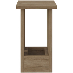 Decortie Tasos Single Shelf Dark Oak Effect Minimalist End Table - Size: 50.5 x 30 x 30cm - Brown - Wilko - thumbnail 3