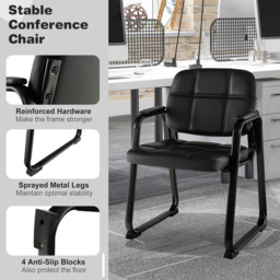 Costway Set of 4 Black Office Chair - Wilko - thumbnail 7