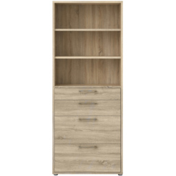 Florence 4 Drawer 2 Shelf Oak Bookcase - Wood - Furniture to Go - Wilko - thumbnail 4