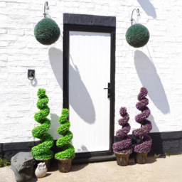 Leaf Artificial Green Large Leaf Spiral Topiary Trees with Decorative Planters 90cm 2 Pack - Size: 90 x 35 x 35cm - Wilko - thumbnail 3