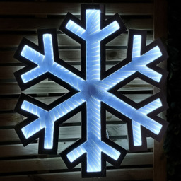 Samuel Alexander Infinity Light Up Hanging Snowflake Christmas Decoration 60cm - Size: 60 x 57 x 2cm - White - Wilko - thumbnail 1