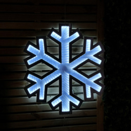 Samuel Alexander Infinity Light Up Hanging Snowflake Christmas Decoration 60cm - Size: 60 x 57 x 2cm - White - Wilko - thumbnail 5
