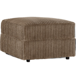 Portland Luxor Coffee Jumbo Cord Footstool - n/a - Wilko - thumbnail 3