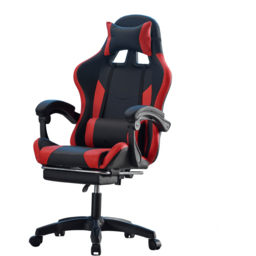 Home Source Neuro Red Ergonomic Gaming Chair with Adjustable Footrest and Headrest - Size: 122 x 60 x 43cm - Black - Wilko - thumbnail 3