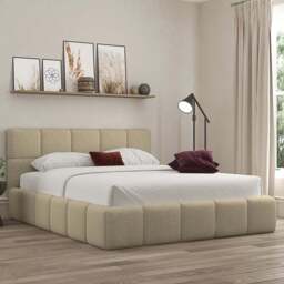 DS Living Ovella Super King Size Latte Cubed Ottoman Bed - Brown - Wilko - thumbnail 1