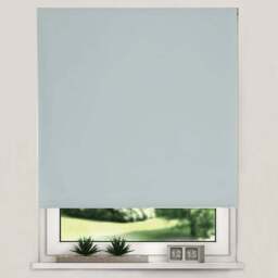 New EdgeBlinds Thermal Blackout Roller Blinds Duck Egg 90cm - Size: W 90cm x D 165cm - Blue - New Edge Blinds - Wilko