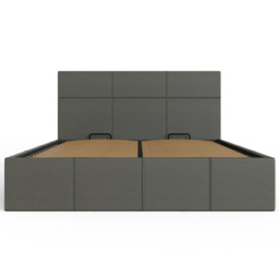 GFW Small Double Grey Faux Leather Side Lift Ottoman Bed with Bonnell Mattress - Wilko - thumbnail 6