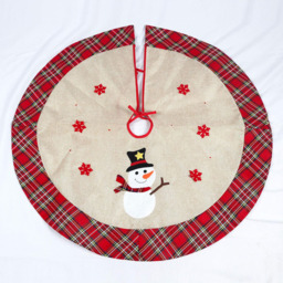 Shatchi Snowflake Christmas Tree Skirt 4 Pack - Brown - Wilko - thumbnail 3