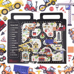 Walplus Heavy Construction Vehicle Double Sided Reusable Foam Window Sticker 27 Piece - Size: 0.3 x 30 x 55cm - Multi - Wilko - thumbnail 4