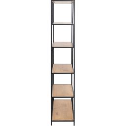 Florence Seaford 5 Shelf Oak and Black Metal Bookcase - Furniture To Go - Wilko - thumbnail 5