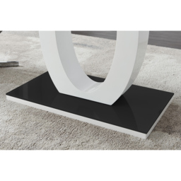 Furniturebox Lucia Valera 6 Seater Dining Set Black Gloss Grey and Chrome - Wilko - thumbnail 5