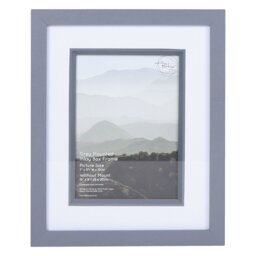 The Port. Co Gallery Inlay Grey Mounted Box Photo Frame 7 x 5 inch - Wilko