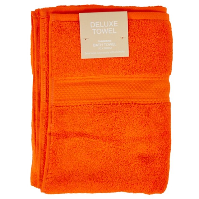 Deluxe Bath Towel - Tangerine - Wilko - image 1