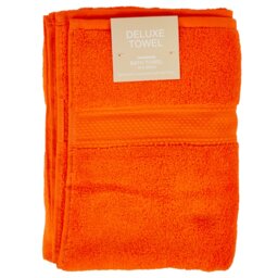 Deluxe Bath Towel - Tangerine - Wilko - thumbnail 1