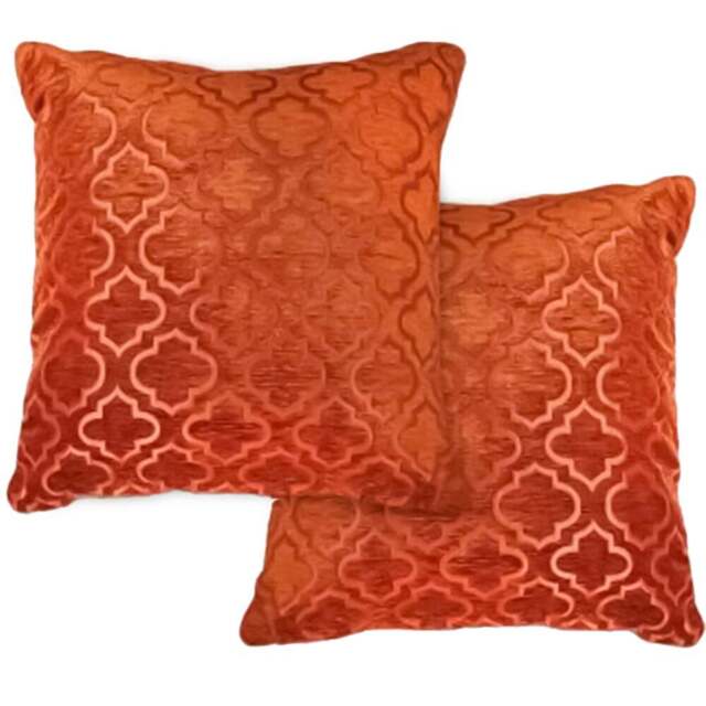 Serene Marrakesh Terracotta Cushion Cover 43 x 43cm - Orange - Wilko - image 1