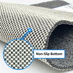 Nicoman Spaghetti Bath Mat and Pedestal Set - Size: 0.8 x 80 x 50cm - Grey - Wilko - thumbnail 5