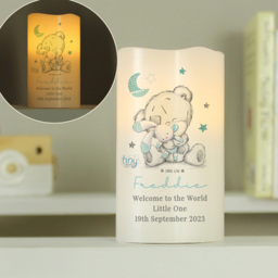 Personalised Memento Tiny Tatty Teddy Blue Nightlight LED Candle - Size: 0.8 x 1.3 x 0.8cm - White - Wilko - thumbnail 4