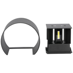 V-TAC Black Round Up and Down Cool White LED Outdoor Wall Light - Size: 11.5 x 14 x 10cm - Wilko - thumbnail 4
