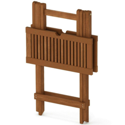 Walplus Tioman Natural Hardwood Folding Table - Size: 51.05 x 72.39 x 51.05cm - Brown - Wilko - thumbnail 7