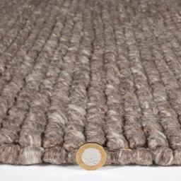 Esselle Home Delilah Taupe Mottled Wool Pebble Rug 200 x 290cm - Cream - Wilko - thumbnail 5