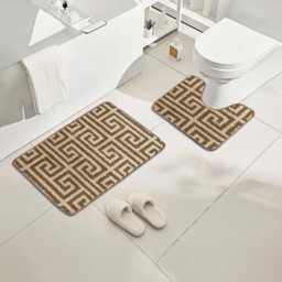 Velosso Luxe Latte Bath Mat Set - Brown - Wilko - thumbnail 3